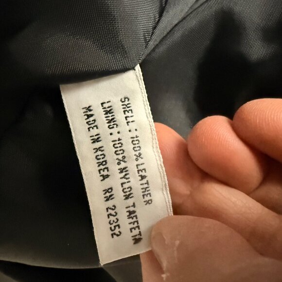 Vintage 90s Hunt Club Trench Men's Black Leather Trench Coat - Picture 11 of 11